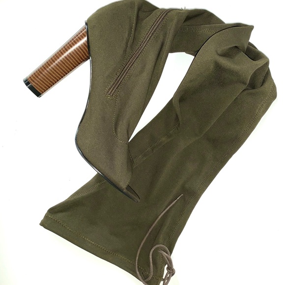 Olive over the knee boot - Picture 1 of 2